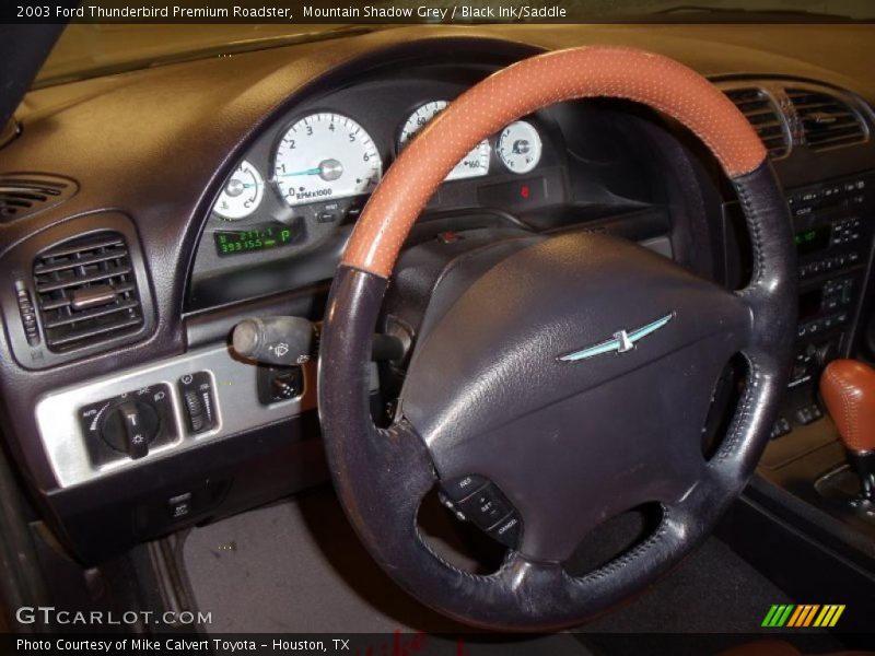 Mountain Shadow Grey / Black Ink/Saddle 2003 Ford Thunderbird Premium Roadster