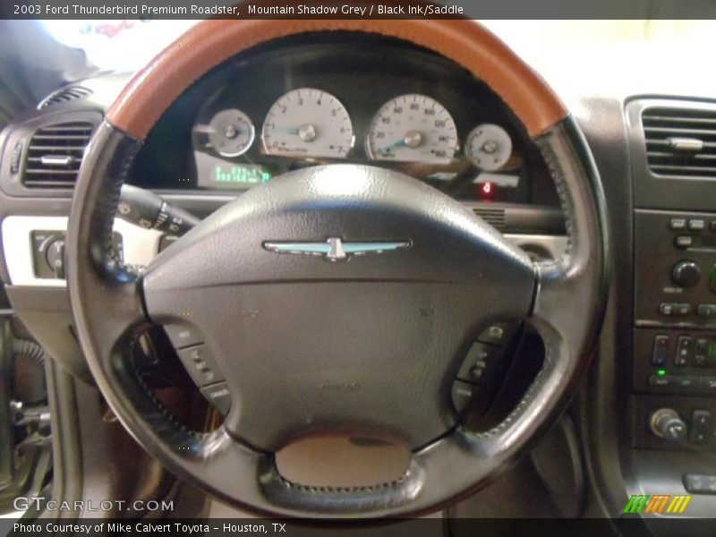 Mountain Shadow Grey / Black Ink/Saddle 2003 Ford Thunderbird Premium Roadster