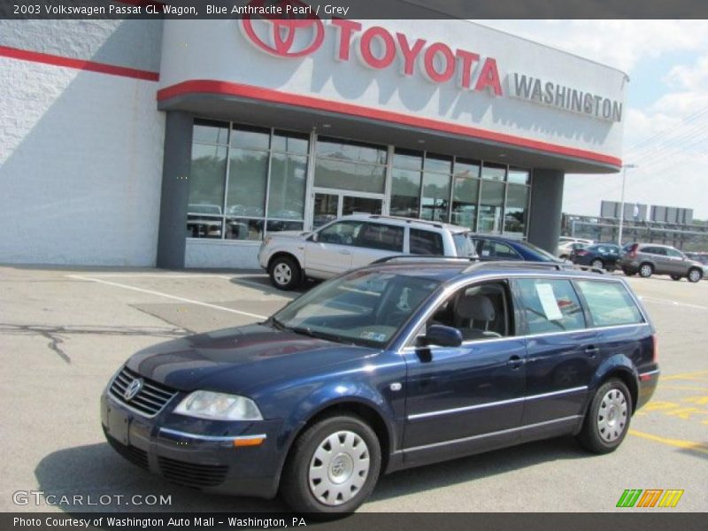 Blue Anthracite Pearl / Grey 2003 Volkswagen Passat GL Wagon