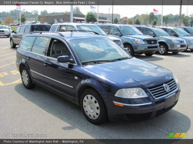 Blue Anthracite Pearl / Grey 2003 Volkswagen Passat GL Wagon