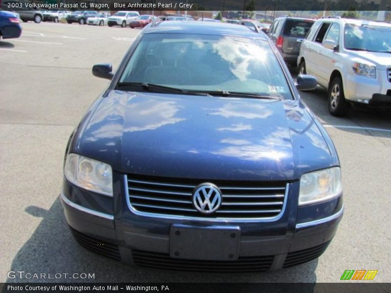 Blue Anthracite Pearl / Grey 2003 Volkswagen Passat GL Wagon