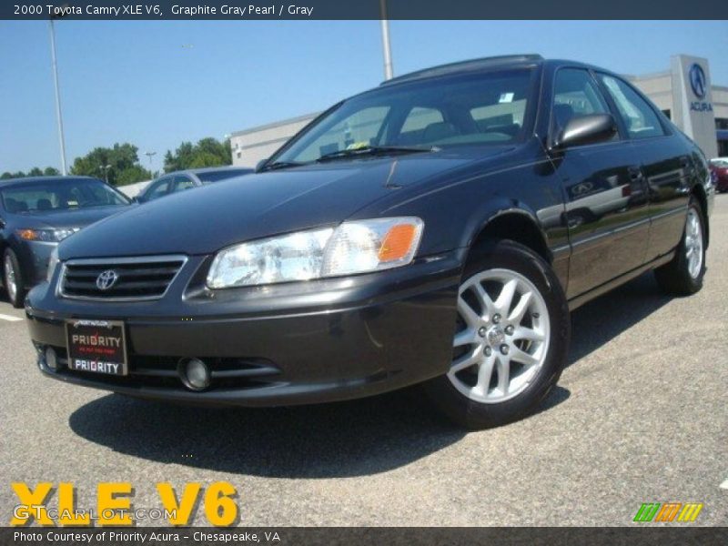 Graphite Gray Pearl / Gray 2000 Toyota Camry XLE V6