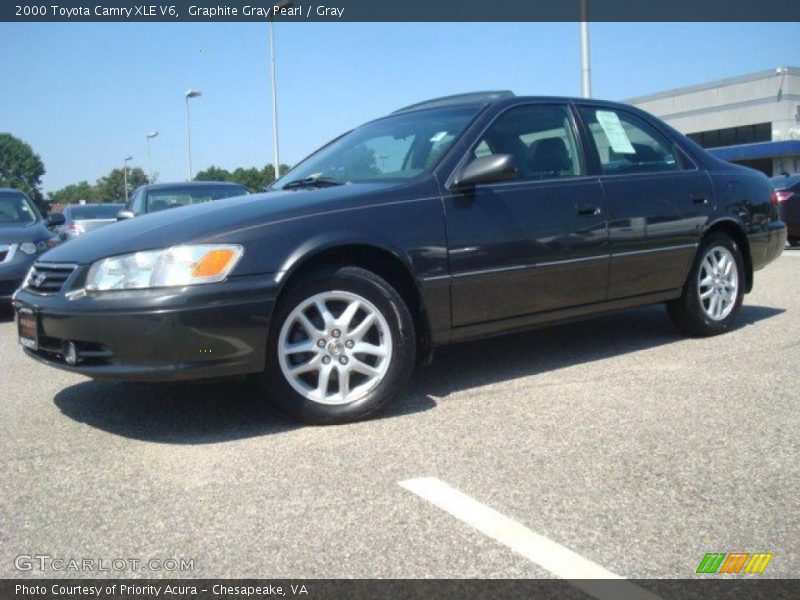 Graphite Gray Pearl / Gray 2000 Toyota Camry XLE V6