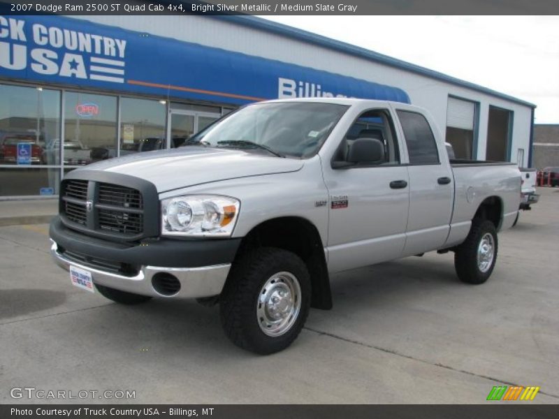 Bright Silver Metallic / Medium Slate Gray 2007 Dodge Ram 2500 ST Quad Cab 4x4