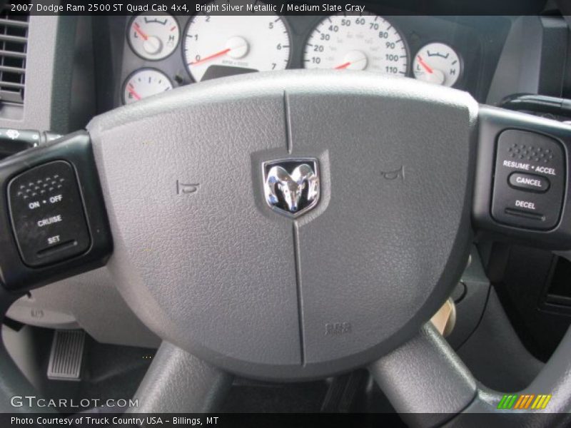 Bright Silver Metallic / Medium Slate Gray 2007 Dodge Ram 2500 ST Quad Cab 4x4