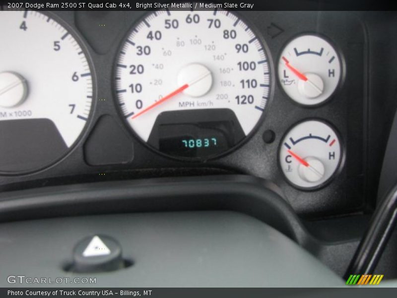 Bright Silver Metallic / Medium Slate Gray 2007 Dodge Ram 2500 ST Quad Cab 4x4