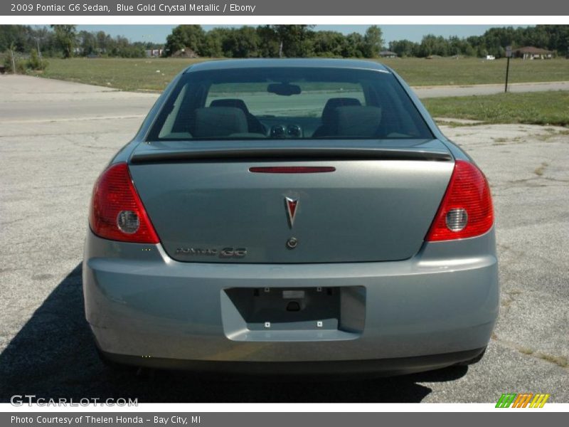 Blue Gold Crystal Metallic / Ebony 2009 Pontiac G6 Sedan