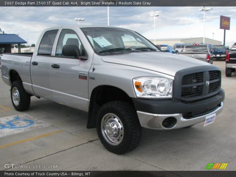 Bright Silver Metallic / Medium Slate Gray 2007 Dodge Ram 2500 ST Quad Cab 4x4