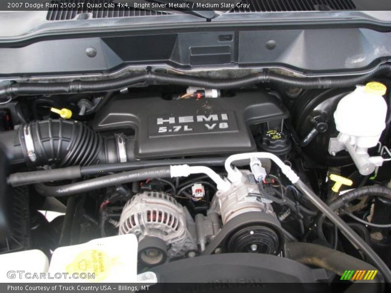 Bright Silver Metallic / Medium Slate Gray 2007 Dodge Ram 2500 ST Quad Cab 4x4