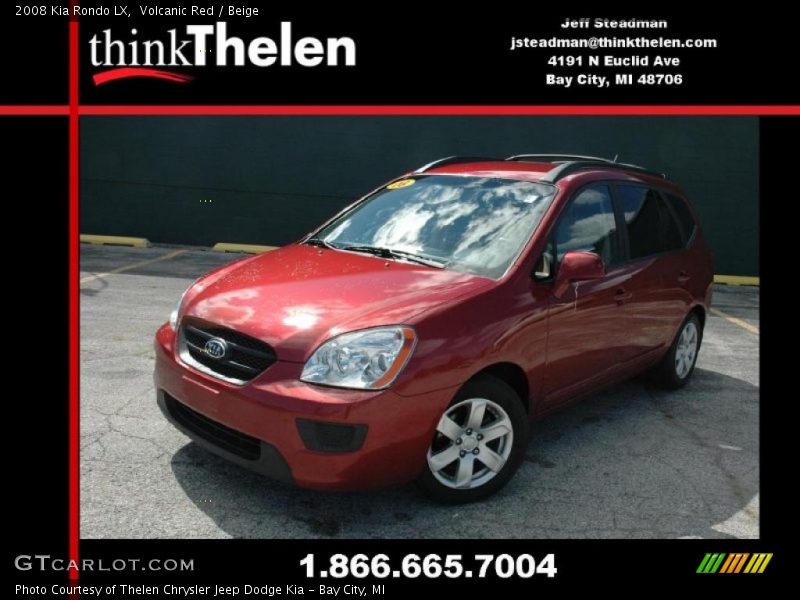 Volcanic Red / Beige 2008 Kia Rondo LX