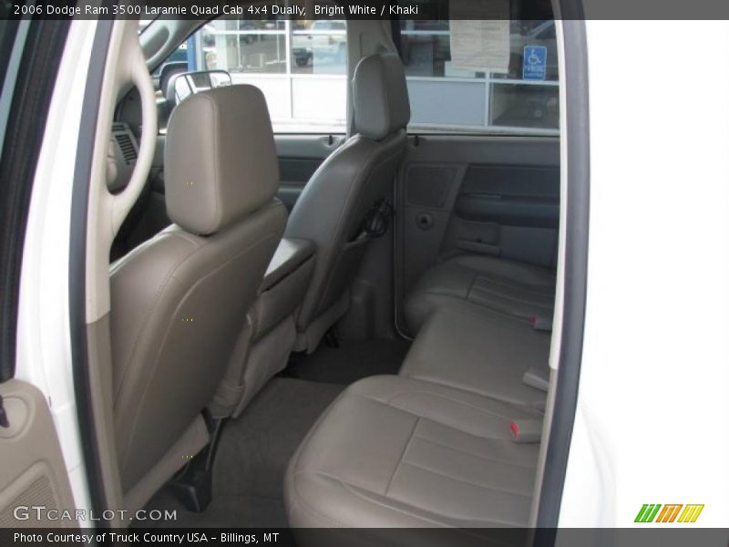 Bright White / Khaki 2006 Dodge Ram 3500 Laramie Quad Cab 4x4 Dually