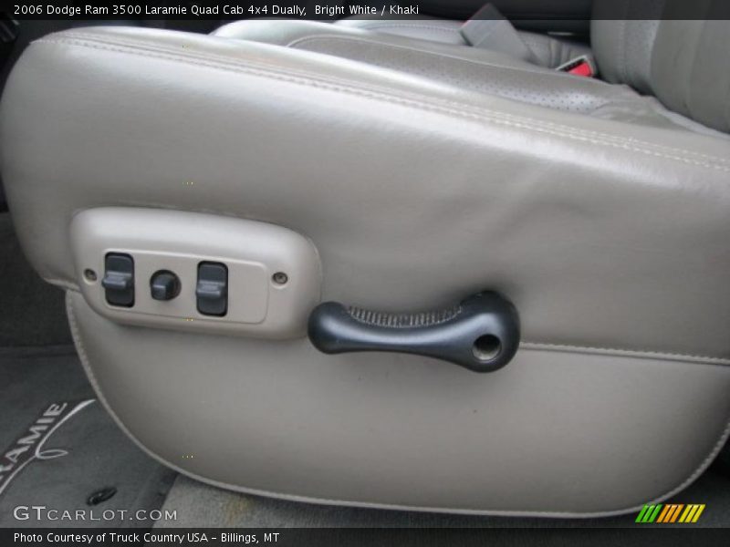 Bright White / Khaki 2006 Dodge Ram 3500 Laramie Quad Cab 4x4 Dually