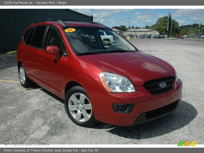 Volcanic Red / Beige 2008 Kia Rondo LX