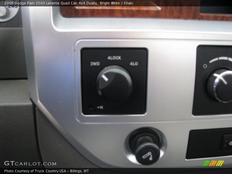 Bright White / Khaki 2006 Dodge Ram 3500 Laramie Quad Cab 4x4 Dually