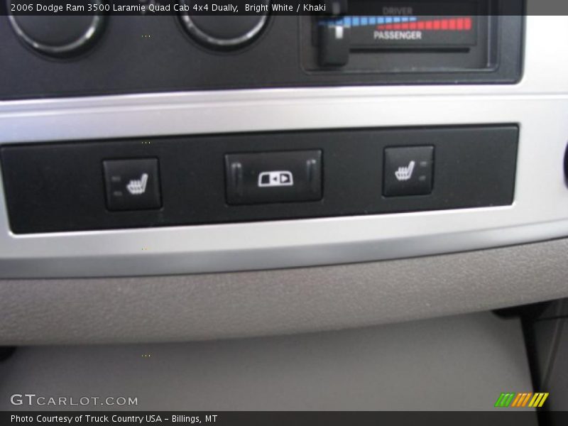 Bright White / Khaki 2006 Dodge Ram 3500 Laramie Quad Cab 4x4 Dually