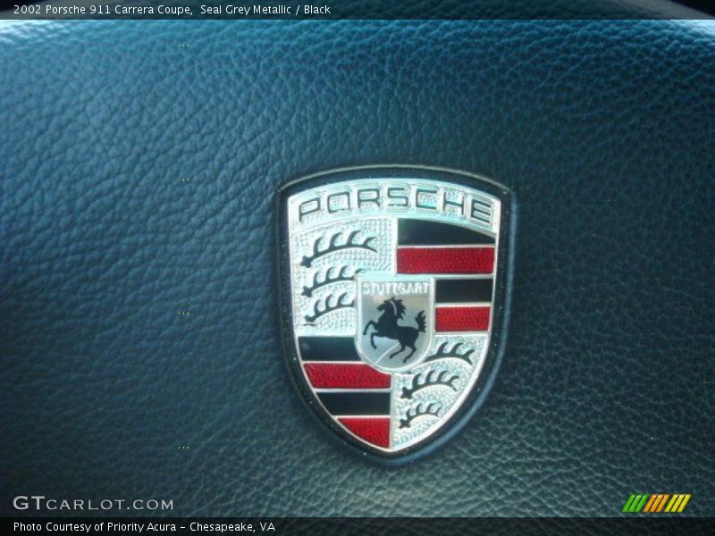 Seal Grey Metallic / Black 2002 Porsche 911 Carrera Coupe