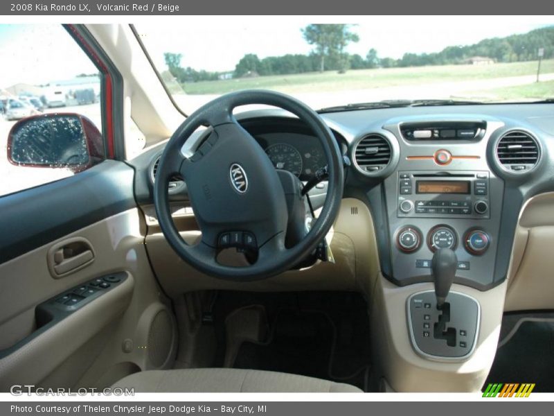 Volcanic Red / Beige 2008 Kia Rondo LX