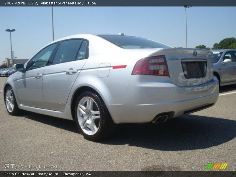 Alabaster Silver Metallic / Taupe 2007 Acura TL 3.2