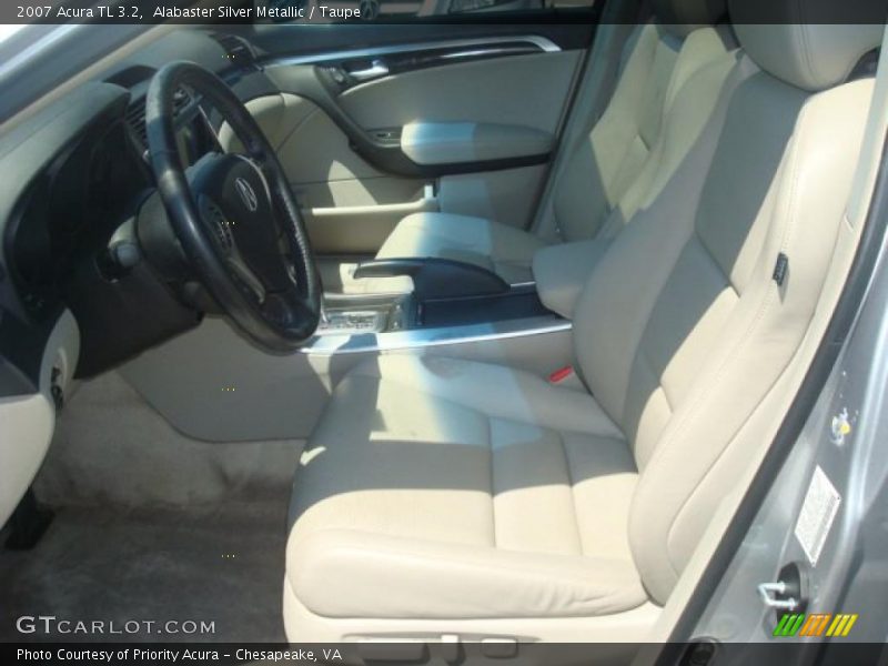 Alabaster Silver Metallic / Taupe 2007 Acura TL 3.2