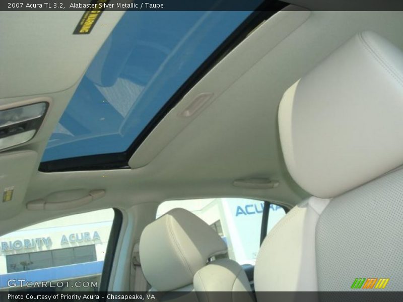 Alabaster Silver Metallic / Taupe 2007 Acura TL 3.2