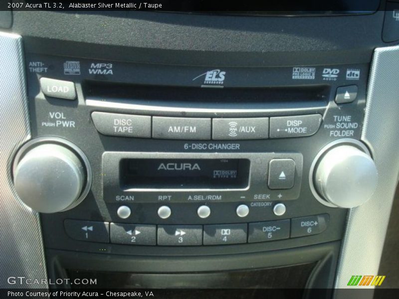 Alabaster Silver Metallic / Taupe 2007 Acura TL 3.2