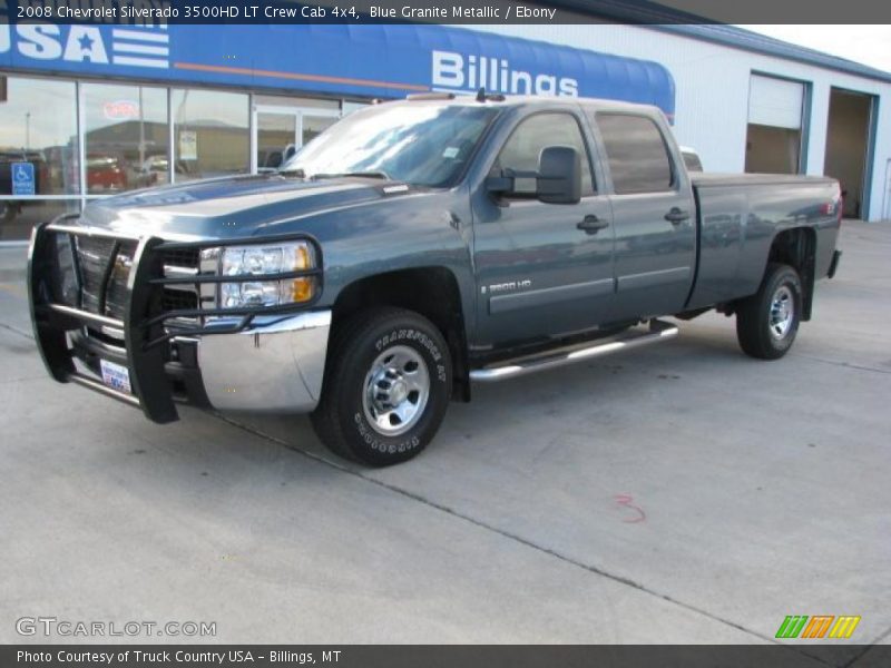 Blue Granite Metallic / Ebony 2008 Chevrolet Silverado 3500HD LT Crew Cab 4x4