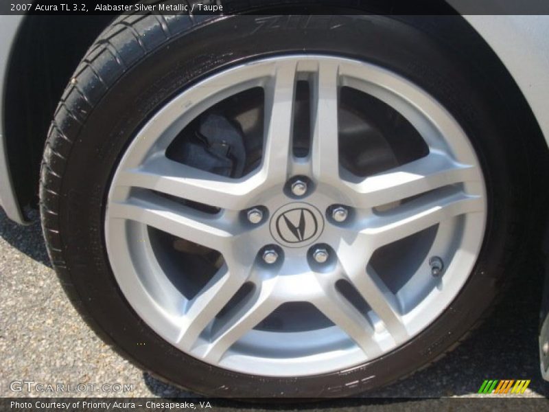 Alabaster Silver Metallic / Taupe 2007 Acura TL 3.2