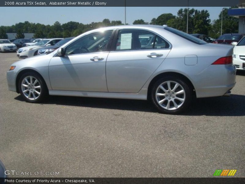 Alabaster Silver Metallic / Ebony 2008 Acura TSX Sedan