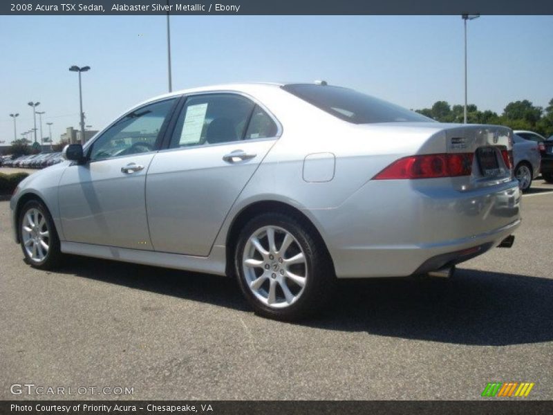 Alabaster Silver Metallic / Ebony 2008 Acura TSX Sedan