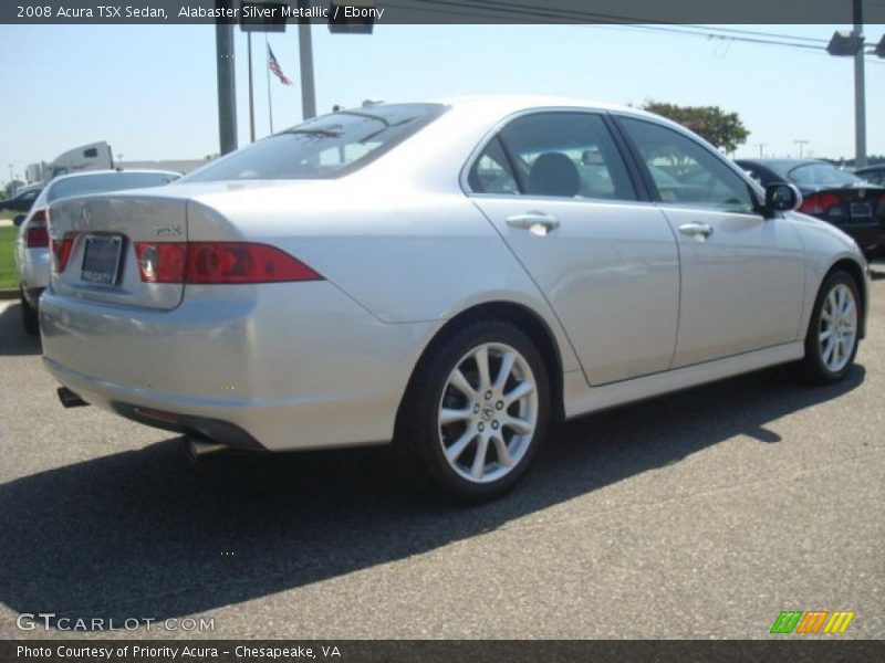 Alabaster Silver Metallic / Ebony 2008 Acura TSX Sedan