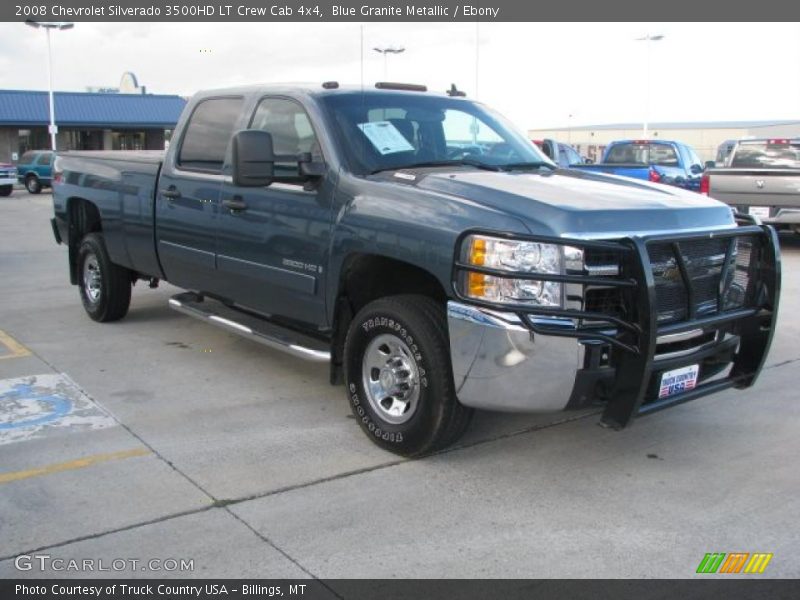 Blue Granite Metallic / Ebony 2008 Chevrolet Silverado 3500HD LT Crew Cab 4x4