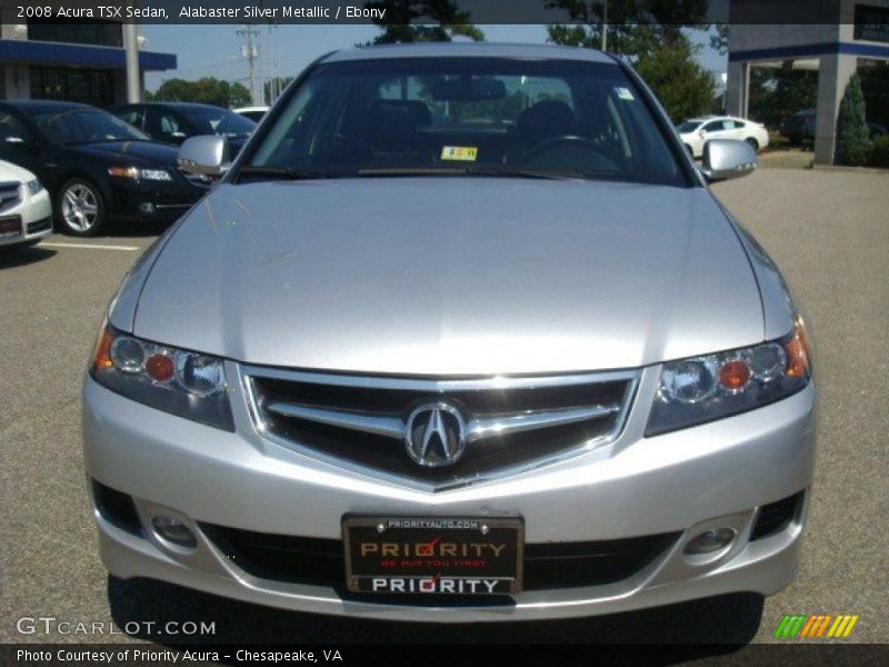 Alabaster Silver Metallic / Ebony 2008 Acura TSX Sedan