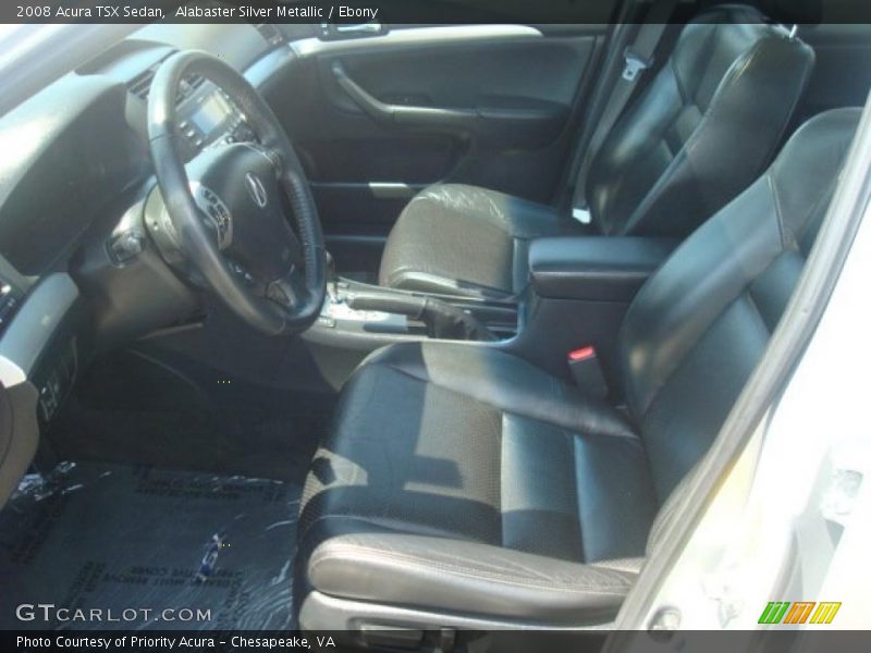 Alabaster Silver Metallic / Ebony 2008 Acura TSX Sedan