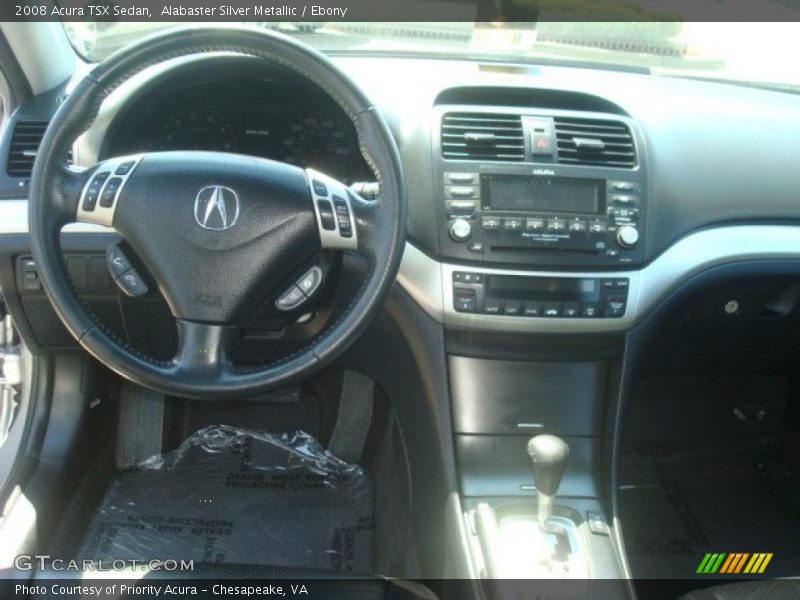 Alabaster Silver Metallic / Ebony 2008 Acura TSX Sedan