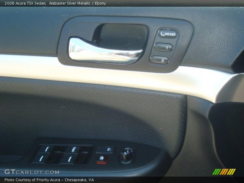 Alabaster Silver Metallic / Ebony 2008 Acura TSX Sedan
