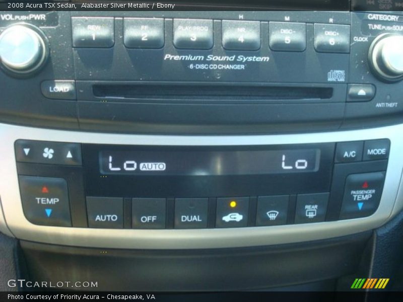 Alabaster Silver Metallic / Ebony 2008 Acura TSX Sedan