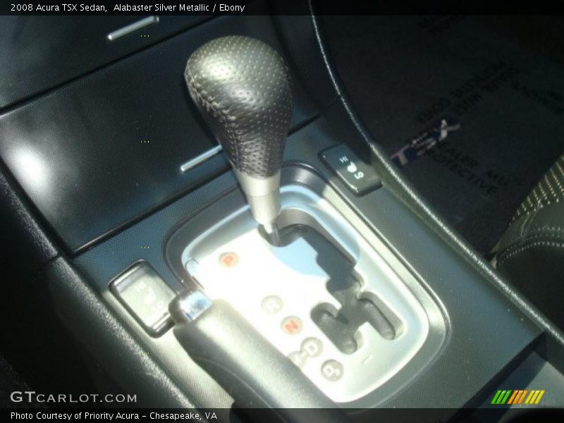 Alabaster Silver Metallic / Ebony 2008 Acura TSX Sedan