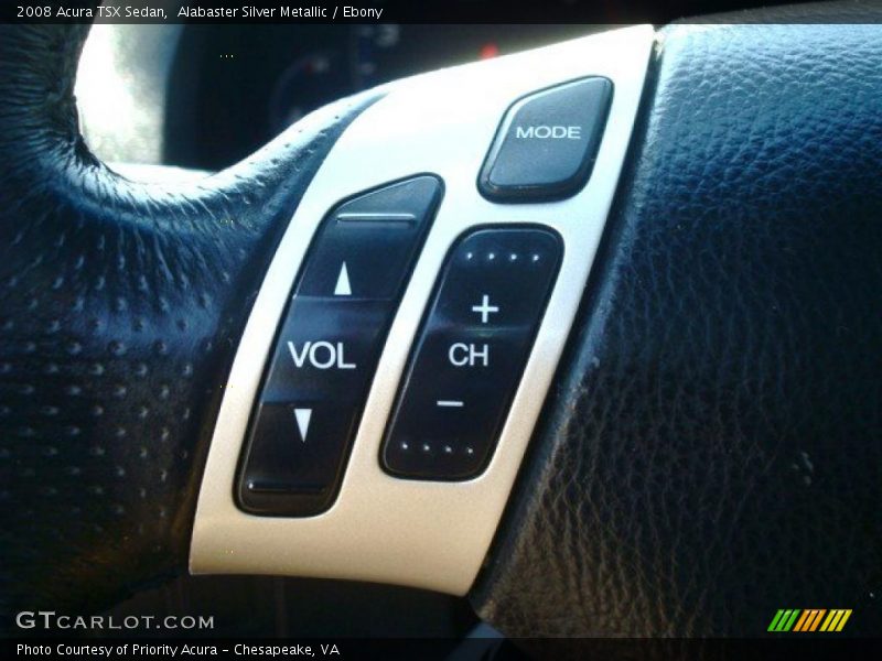 Alabaster Silver Metallic / Ebony 2008 Acura TSX Sedan