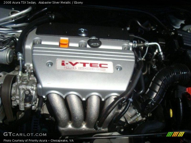 Alabaster Silver Metallic / Ebony 2008 Acura TSX Sedan