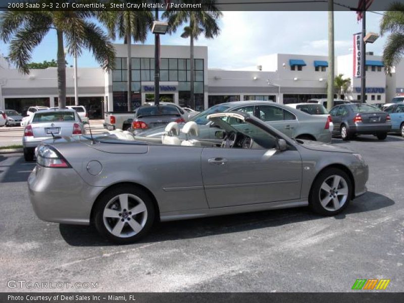 Steel Gray Metallic / Parchment 2008 Saab 9-3 2.0T Convertible