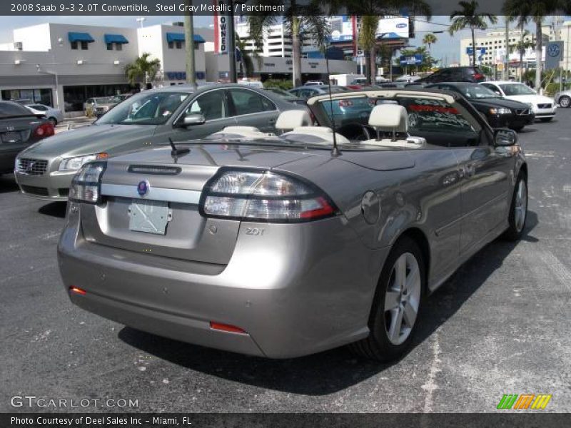 Steel Gray Metallic / Parchment 2008 Saab 9-3 2.0T Convertible