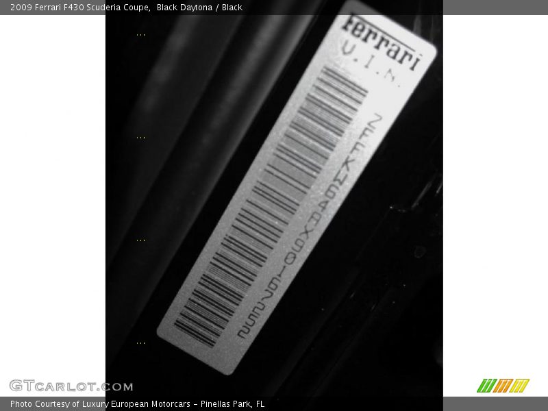 Black Daytona / Black 2009 Ferrari F430 Scuderia Coupe