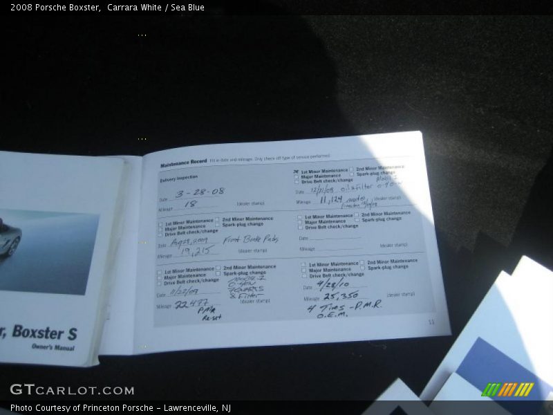 Carrara White / Sea Blue 2008 Porsche Boxster