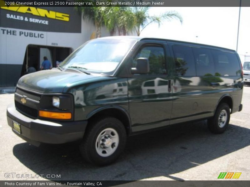 Dark Green Metallic / Medium Pewter 2008 Chevrolet Express LS 2500 Passenger Van