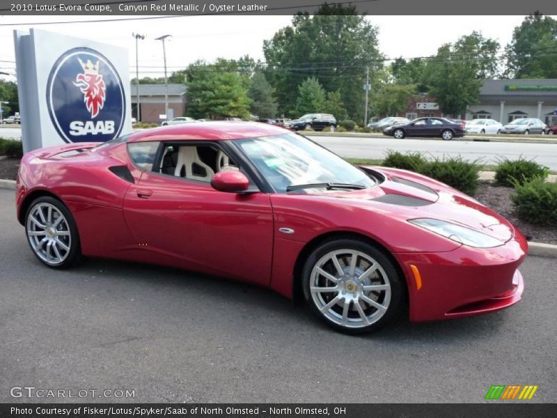 Canyon Red Metallic / Oyster Leather 2010 Lotus Evora Coupe