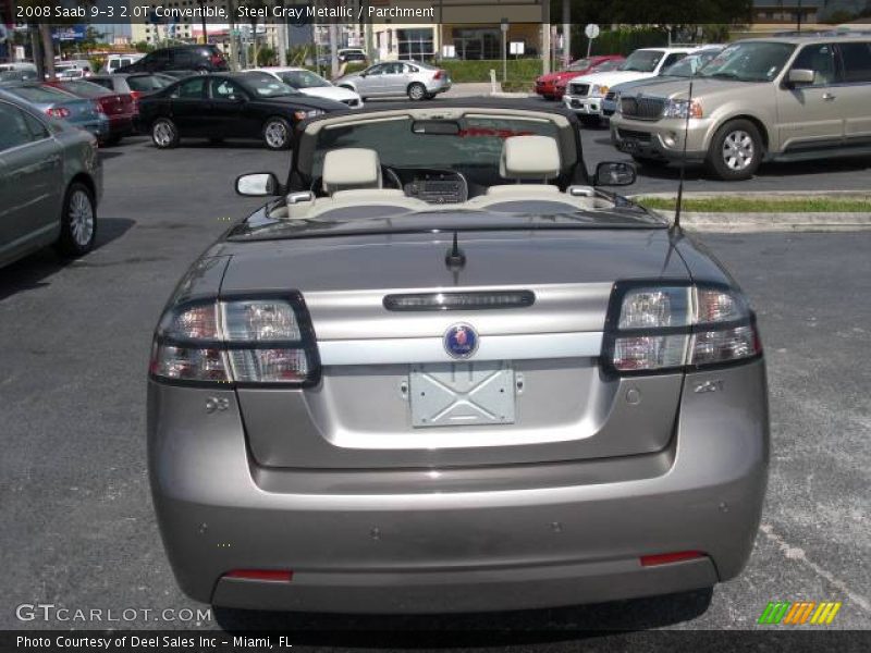 Steel Gray Metallic / Parchment 2008 Saab 9-3 2.0T Convertible