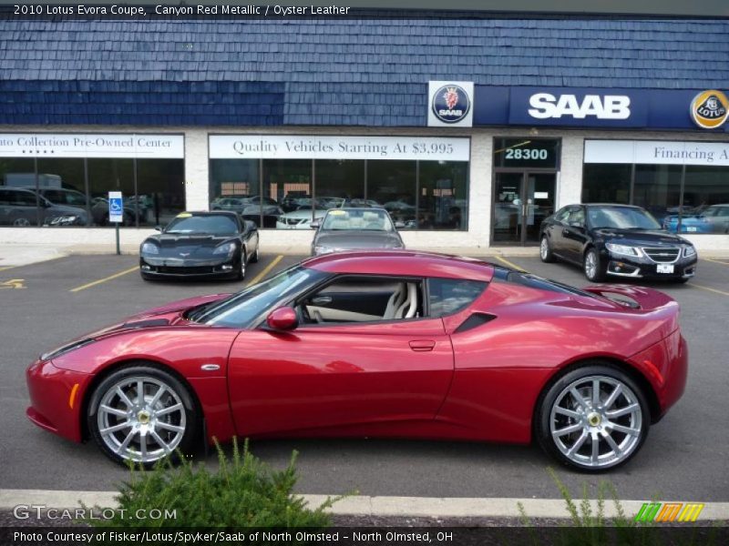 Canyon Red Metallic / Oyster Leather 2010 Lotus Evora Coupe