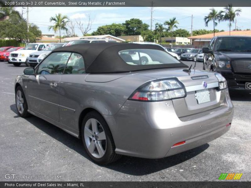 Steel Gray Metallic / Parchment 2008 Saab 9-3 2.0T Convertible