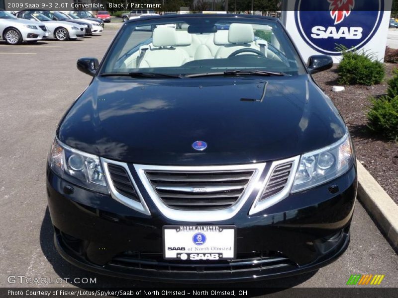 Black / Parchment 2009 Saab 9-3 2.0T Convertible