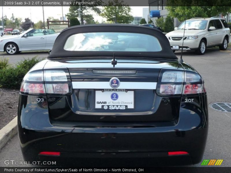 Black / Parchment 2009 Saab 9-3 2.0T Convertible